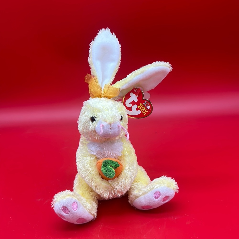 TY Beanie Baby - Nibblies the Yellow Bunny (6 inch) - NWT Stuffed Animal Toy